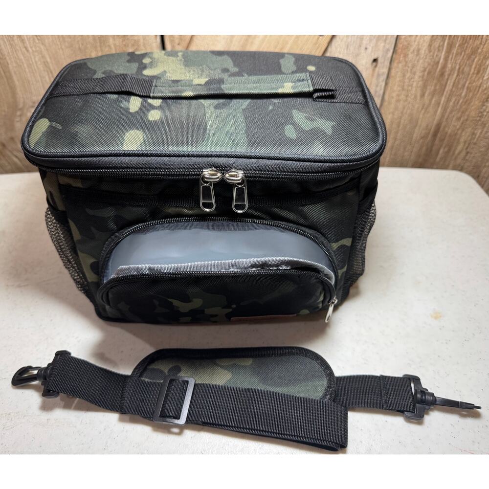 ExtraCharm Insulated Camo Cooler Lunch Bag Multipocket Lunch Box Collapsible - Picture 8 of 12